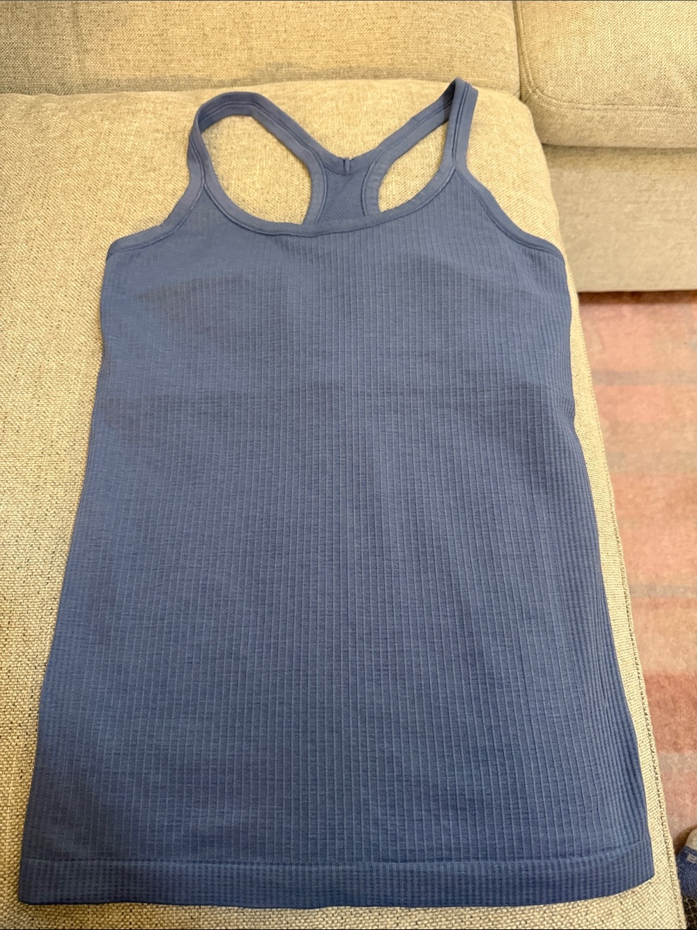 Lululemon Athletica Ebb to Street Ribbed Racerback Tank Top - periwinkle